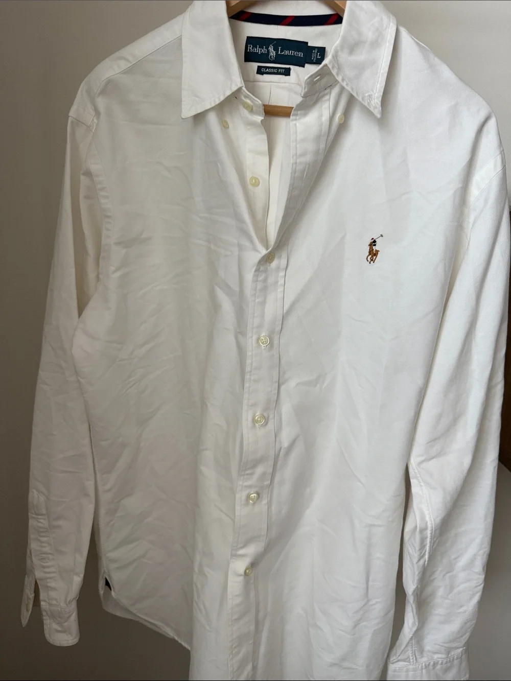 Ralph Lauren White Long-Sleeve Oxford Shirt with Pony Logo - Picture 4 of 11